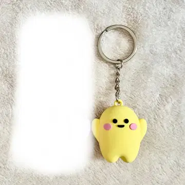 간사이 만박 서큘러 옐로우 컬러 키링