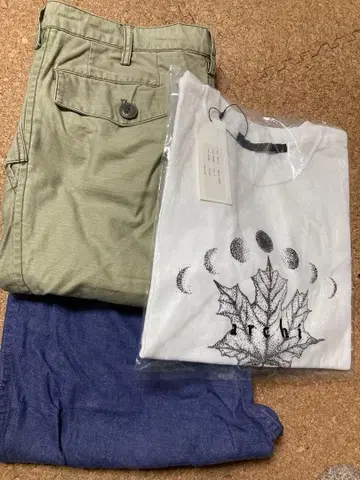 archi 아키 캐주얼 팬츠 2장 세트 + 덤 티셔츠