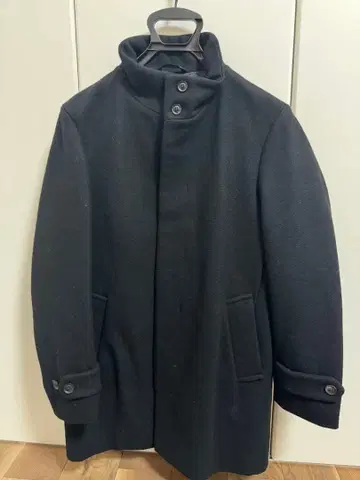 어반 리서치 블랙 스텐카라 코트 울 혼방 M