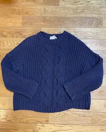 아메리 AMERI 코튼 블렌드 빅 케이블 니트 스웨터