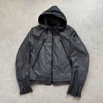 PPFM 하의 지퍼 후드티 짧은 기장 y2k