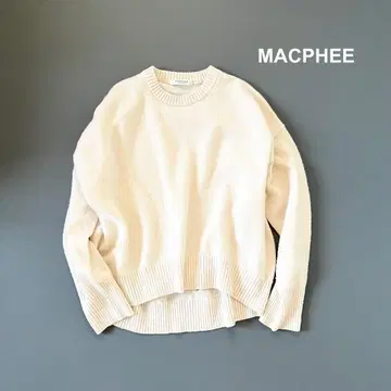 MACPHEE (맥피) 울 캐시미어 혼방 크루넥 니트 풀오버