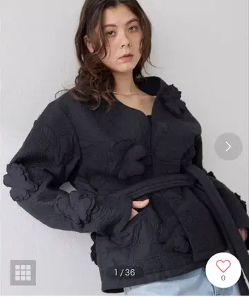 퀼팅 플라워 자켓 새상품