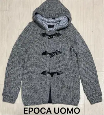 새상품급 EPOCA UOMO 모헤어 혼방 니트 소재 더플 코트