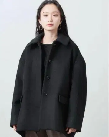 MARW UNITEDARROWS 코쿤 코트 블랙