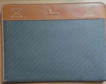 Lancel 대형 캔버스 가죽 클러치백 새상품