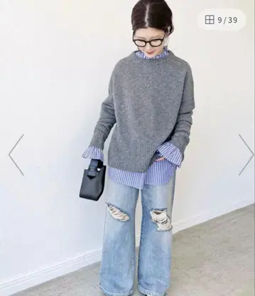 Spick and Span 코튼 브로드 턱 프릴 블라우스 [ 새상품 ]