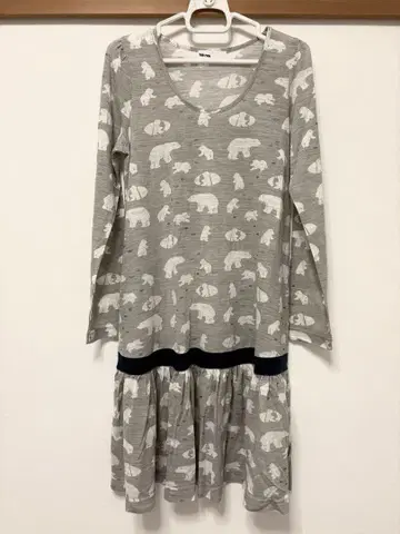 네넷 원피스 북극곰 긴팔