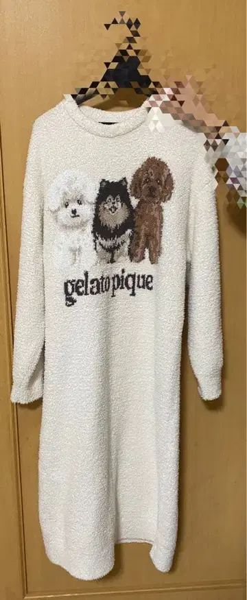 gelato pique 강아지 자수 긴팔 룸웨어