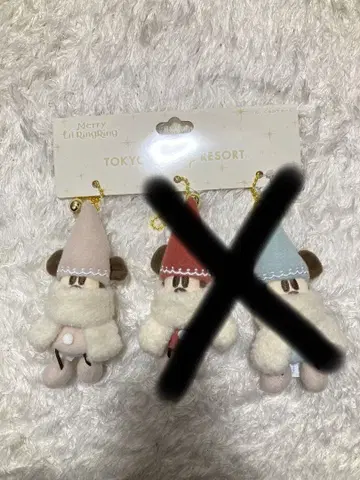 도쿄 디즈니 리조트 크리스마스 리루린린 봉제 인형 참 화이트