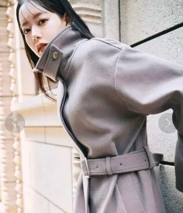 러그나문 스텐칼라 롱 코트 M 모카