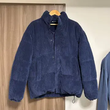 ZARA 네이비 코듀로이 퍼프 다운 자켓 M