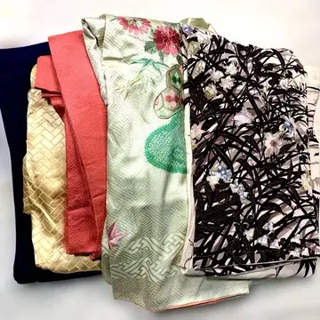 실크 기모노 묶음 판매 5장 리메이크 재료, 연습용 등