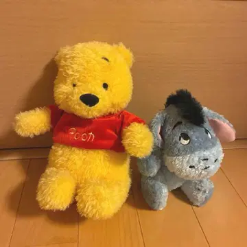 새상품급 푸우와 이요르 봉제 인형 세트