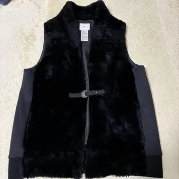 [ 새상품급 ] Sov. 리얼 무스탕 니트 베스트 보아 베스트