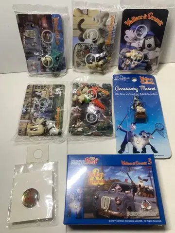 월레스와 그로밋 채색 마스코트 피규어 전 5종 외 굿즈 일괄 판매