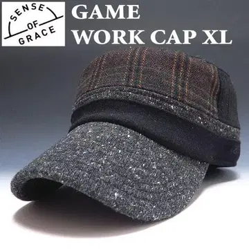 새상품 센스 오브 그레이스 패치워크 워크캡 XL 블랙 빅 사이즈