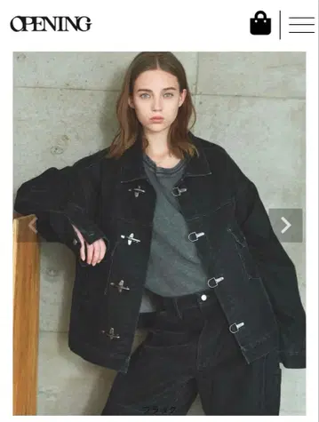 오프닝 액트 벨로아 데님 파이어맨 자켓 S