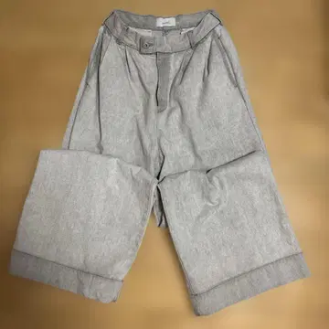 soerte 그레이 와이드 데님 슬랙스