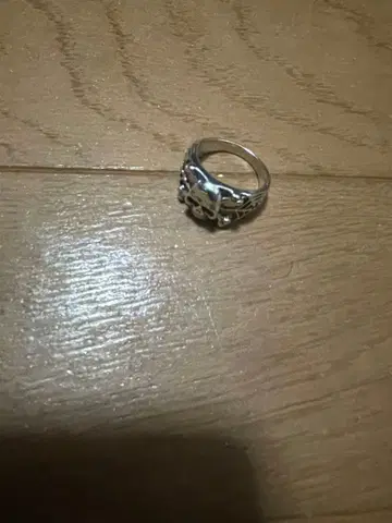 스컬 디자인 실버 반지