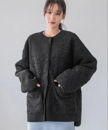 리버서블 패치워크 블루종 LOWRYS FARM 로리즈팜