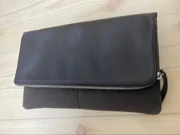 SHIPS 클러치백 다크 브라운 이단 접이