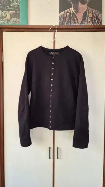 agnis b. 블랙 긴팔 티셔츠