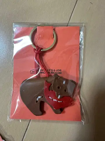 [레어] 트래블러스 노트 곰 곰 참 키링, 다크 브라운 곰, 가죽