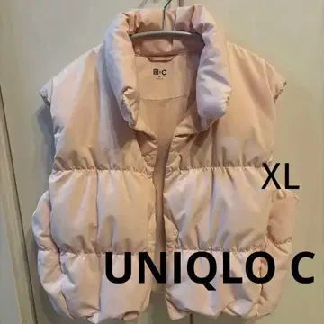 유니클로C 다운 크롭 베스트 핑크