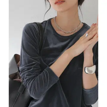 JOURNAL STANDARD L'ESSAGE 벨로아 풀오버 네이비