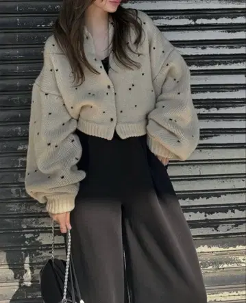 WILLFULLY 하트 도트 리버서블 가디건