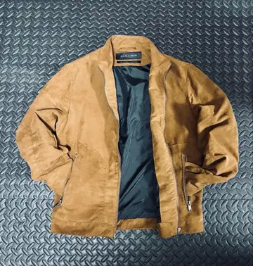 기장 짧은 ZARA MEN 스웨이드 자켓