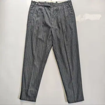 40s50s60s 빈티지 버튼 플라이 스트라이프 슬랙스 워크