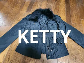 새상품급 KETTY 리버서블 블랙 다운 자켓 인조 모피 포함