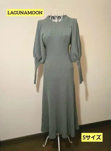 LAGUNAMOON 니트 롱 원피스 그린 계열 S 새상품급