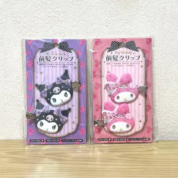 산리오 마이멜로디 쿠로미 헤어 클립 2세트