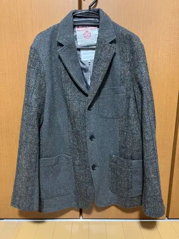 해리스 트위드 세븐 데이즈 선데이 클레이지 패턴 테일러드 자켓