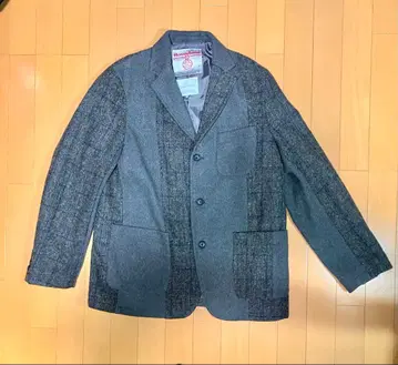 해리스 트위드 세븐 데이즈 선데이 클레이지 패턴 테일러드 자켓