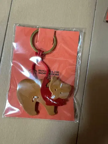 [레어] 트래블러스 노트 곰 참 키링, 브라운 곰, 가죽