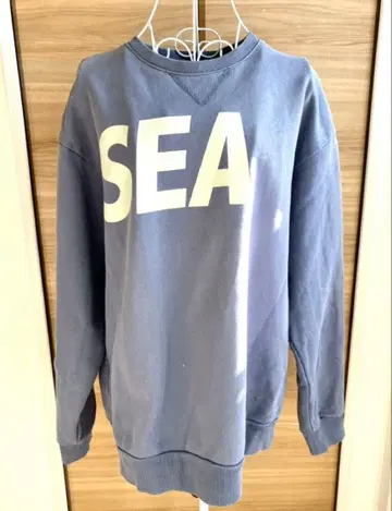 WIND AND SEA 크루넥 블루 맨투맨 L