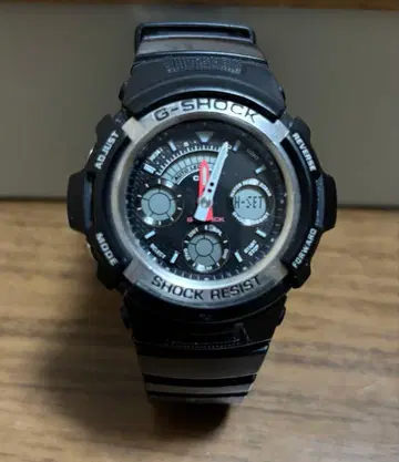 G-SHOCK AW-590 블랙 손목시계