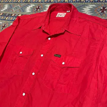 70s Wrangler 랭글러 웨스턴 셔츠 레드 M 복각