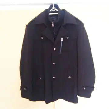 새상품급 APTRO 블랙 빅 사이즈 피 코트 비즈니스 코트