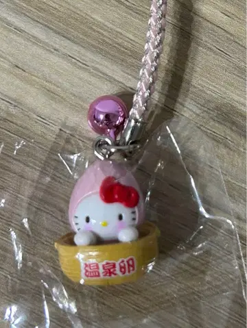 [레어] 지역 한정 키티 헬로키티 스트랩 만남을 부르는 행복의 온천 달걀