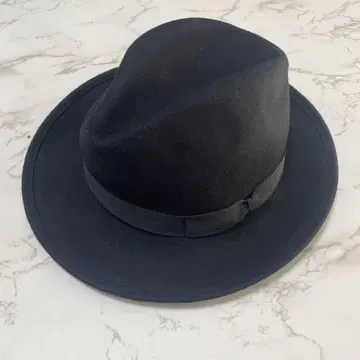새상품급 블랙 검정 이탈리아제 울 중절 모자 햇 남성용