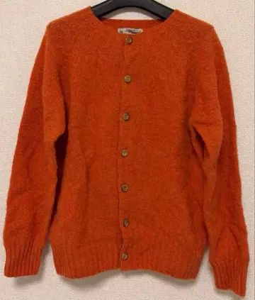새상품 오렌지 가디건 울 100% BEAMSBOY noreasterly