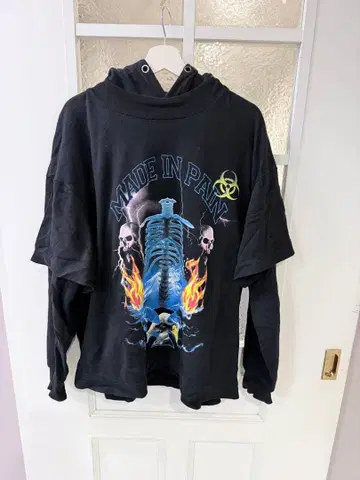 CAVIALE 해골 그래픽 후드티 XL