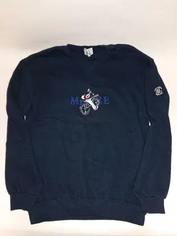 디자인 자수 로고 맨투맨 트레이닝복 네이비 시나코바