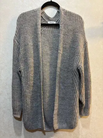 새상품급 LEPSIM 그레이 베이지 니트 가디건 긴팔