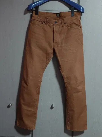 피그벨 302 청바지 32인치 브라운 버튼 플라이